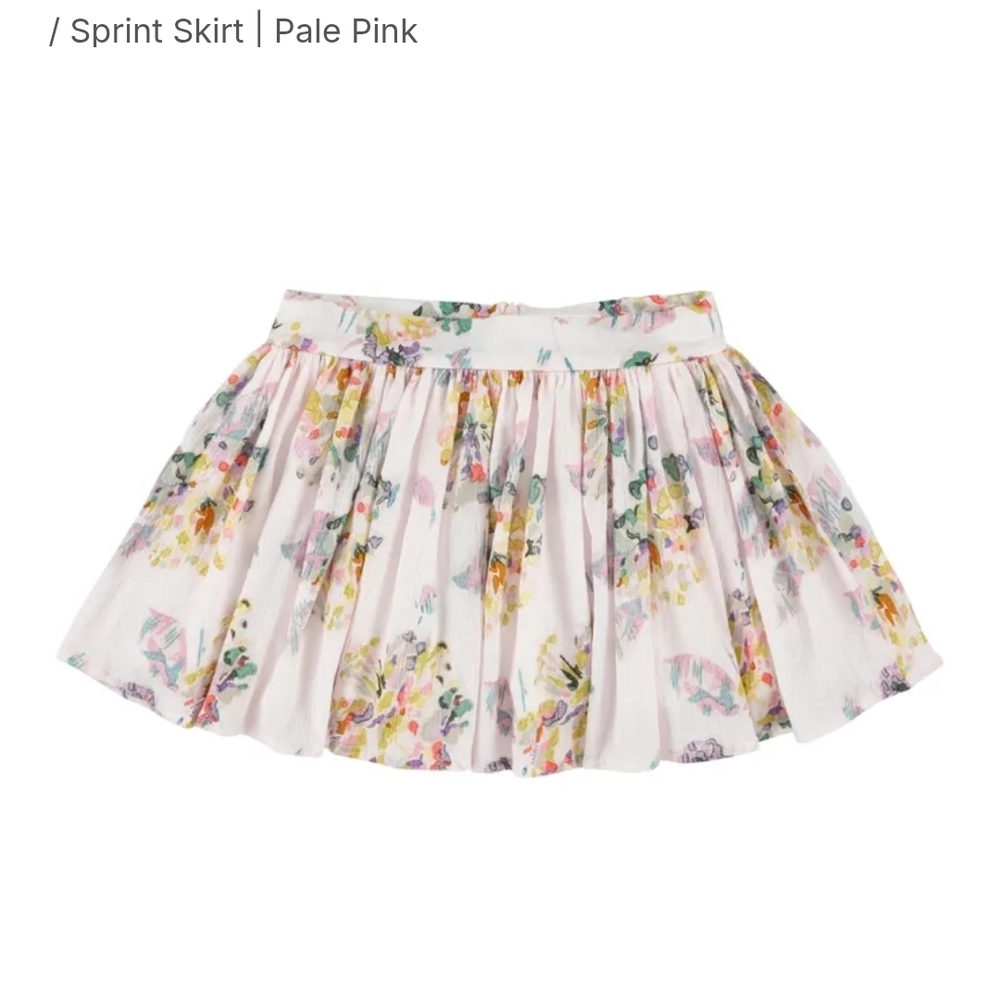 Morley Floral Print Girls Skirt - Pale Pink